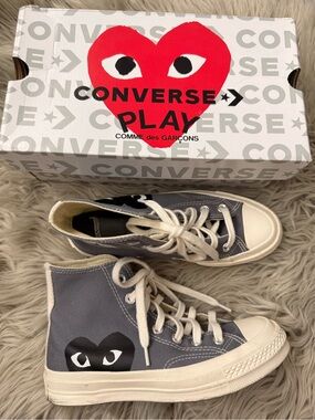 Converse PLAY High Top Sneakers - Gray & Cream
